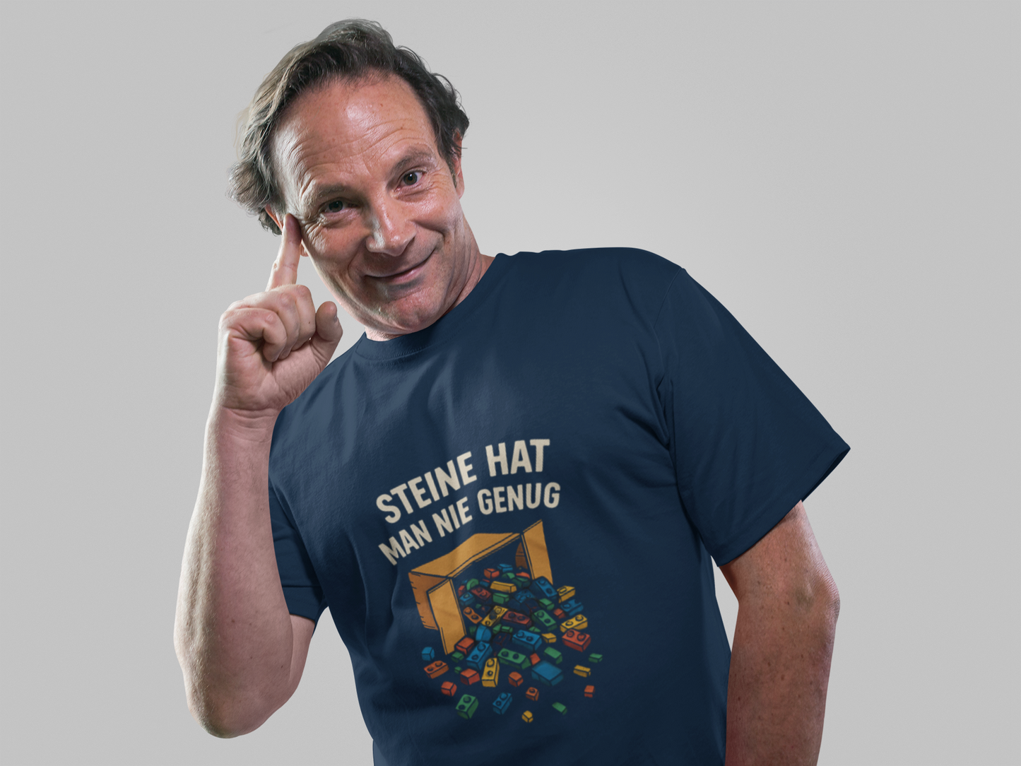 Steine hat man nie genug – Männer-Shirt für leidenschaftliche Baumeister