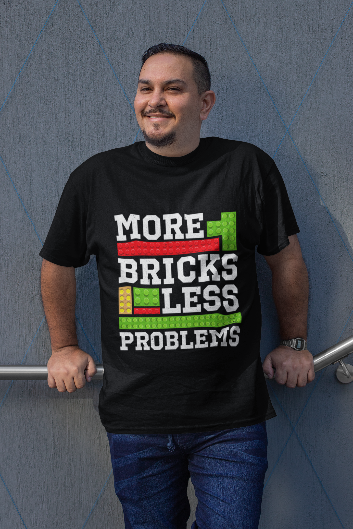 More Bricks, Less Problems – T-Shirt für kreative Problemlöser