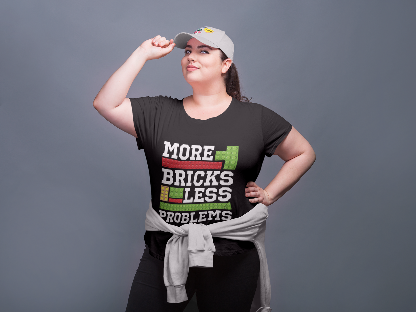 More Bricks, Less Problems – Shirt für kreative Macherinnen mit Haltung